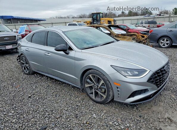 5NPEJ4J28MH086323 2021 HYUNDAI SONATA Silver Front right