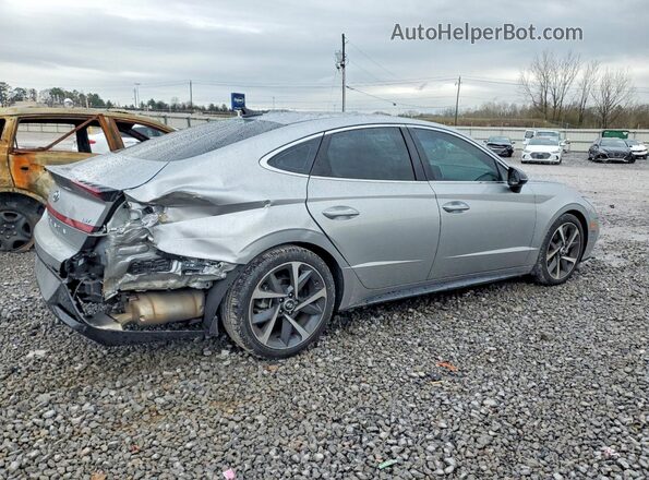 5NPEJ4J28MH086323 2021 HYUNDAI SONATA Silver Rear right