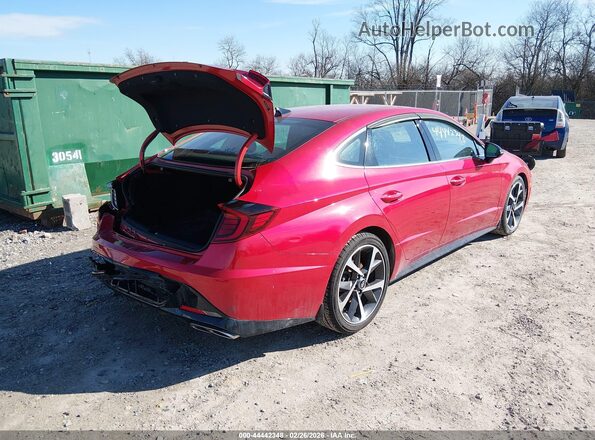 5NPEJ4J28MH107459 2021 HYUNDAI SONATA Red Rear right
