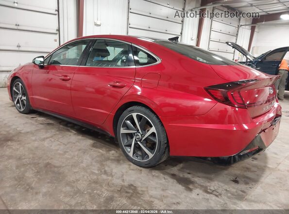 5NPEJ4J29MH092874 2021 HYUNDAI SONATA Красный Задняя левая четверть