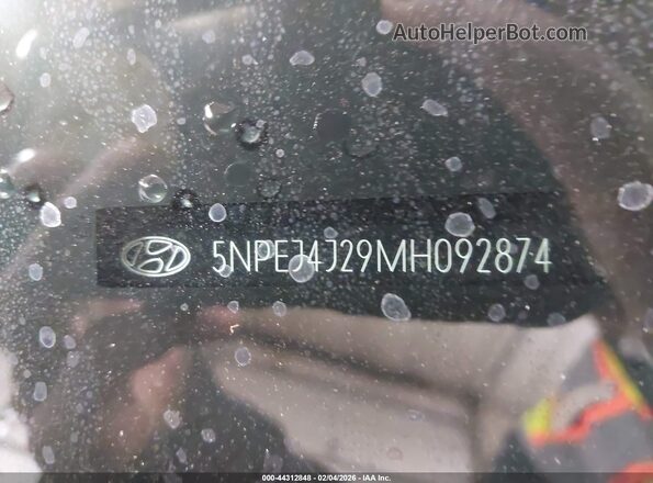 5NPEJ4J29MH092874 2021 HYUNDAI SONATA Красный Вид подкапотного пространства