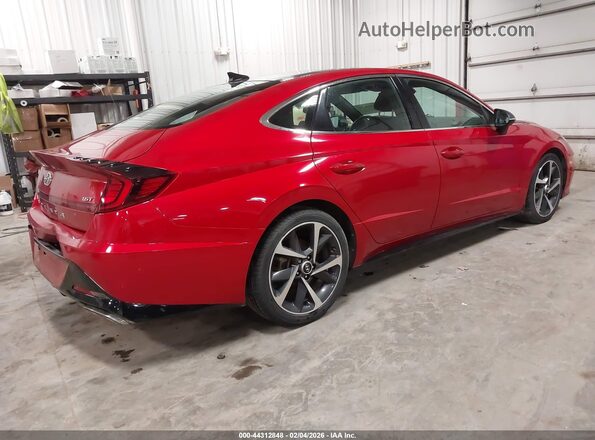 5NPEJ4J29MH092874 2021 HYUNDAI SONATA Красный Задняя правая четверть