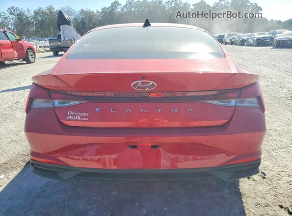 5NPLL4AG5MH050182 2021 HYUNDAI ELANTRA Red Հետևի տեսք