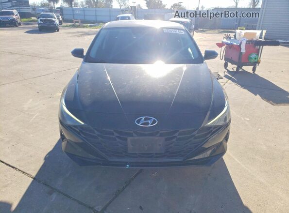 5NPLL4AGXNH072437 2022 HYUNDAI ELANTRA Black Front view