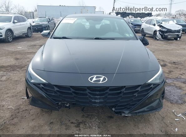 5NPLM4AG3NH061308 2022 HYUNDAI ELANTRA Black Widok zestawu wskaźników