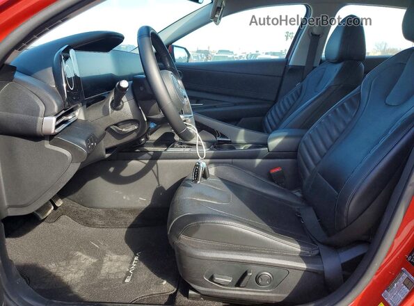 5NPLP4AG5MH027215 2021 HYUNDAI ELANTRA Red წინა სალონის ხედი