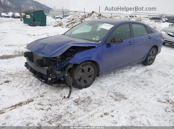 5NPLS4AG2MH031592 2021 HYUNDAI ELANTRA Blue Vista tres cuartos delantera izquierda