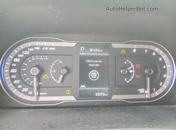 5NTJDDDF7RH106221 2024 HYUNDAI SANTA White ხელსაწყოთა პანელის ხედი