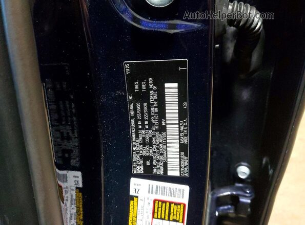 5TDAAAB58TS117696 2026 TOYOTA GRAND Blue VIN კოდის სტიკერის ხედი