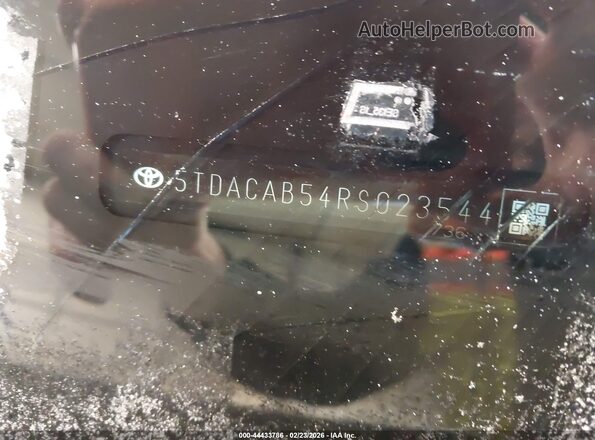 5TDACAB54RS023544 2024 TOYOTA LIMITED Silver ძრავის განყოფილების ხედი