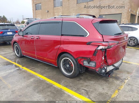 5TDDRKEC2MS035583 2021 TOYOTA SIENNA Burgundy Задня ліва чверть