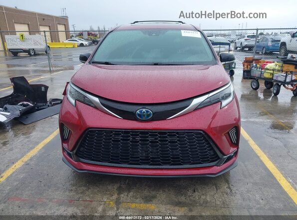 5TDDRKEC2MS035583 2021 TOYOTA SIENNA Burgundy Вид задньої частини салону