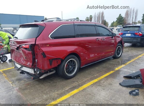 5TDDRKEC2MS035583 2021 TOYOTA SIENNA Burgundy Задня права чверть