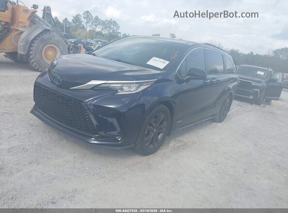 5TDDRKEC5MS019491 2021 TOYOTA SIENNA Dark Blue Передняя левая четверть