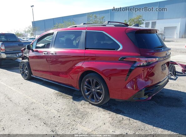 5TDDRKEC6NS077062 2022 TOYOTA SIENNA Red უკანა მარცხენა