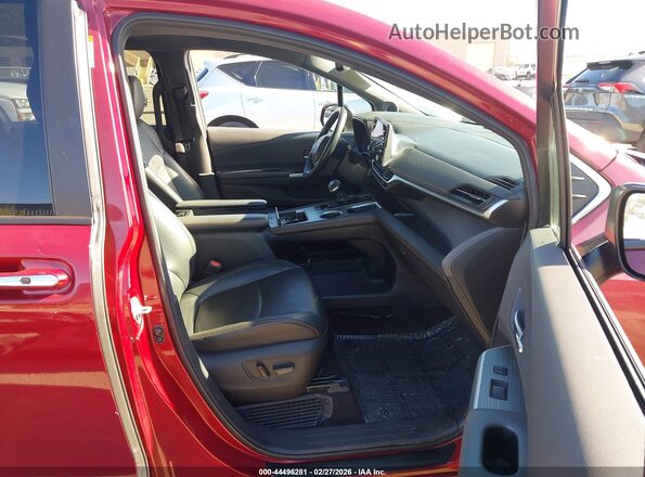 5TDDRKEC6NS077062 2022 TOYOTA SIENNA Red წინა სალონის ხედი