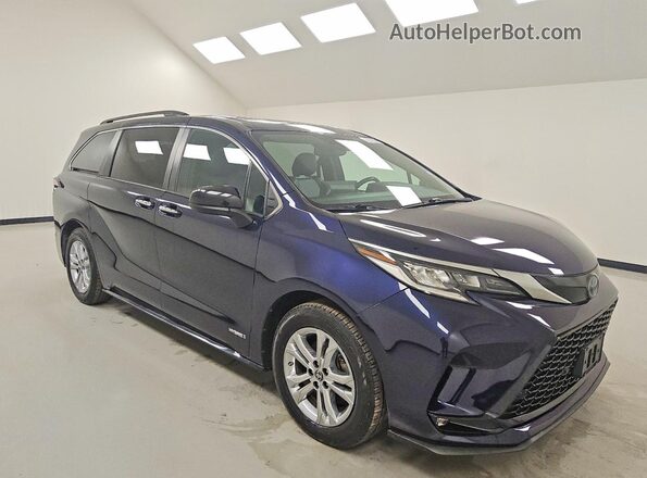 5TDDSKFC5MS030249 2021 TOYOTA SIENNA Blue Передня права чверть