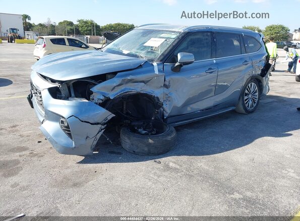 5TDFZRAHXMS041022 2021 TOYOTA HIGHLANDER Gray Առջևի ձախ երեք քառորդ տեսարան