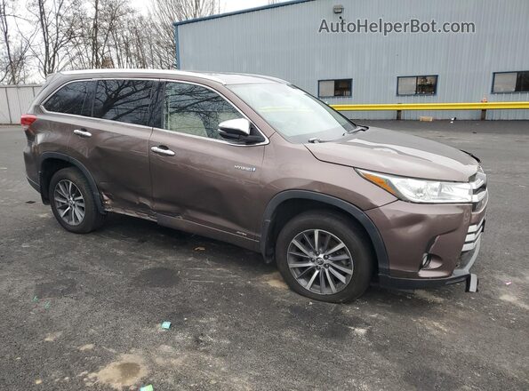 5TDJGRFH5JS045273 2018 TOYOTA HIGHLANDER HYBRID Желто-коричневый 
