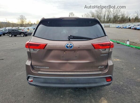 5TDJGRFH5JS045273 2018 TOYOTA HIGHLANDER HYBRID Желто-коричневый 