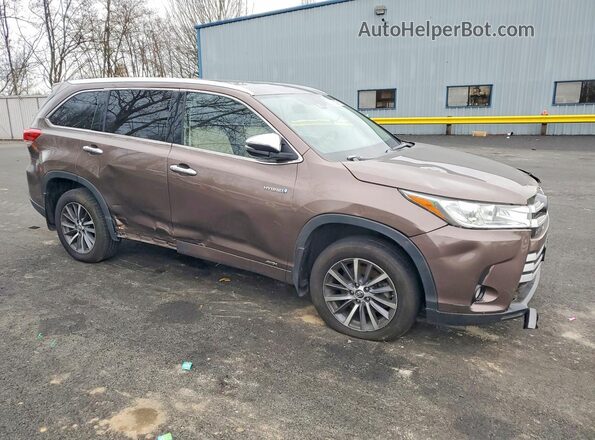 5TDJGRFH5JS045273 2018 TOYOTA HIGHLANDER HYBRID Желто-коричневый 