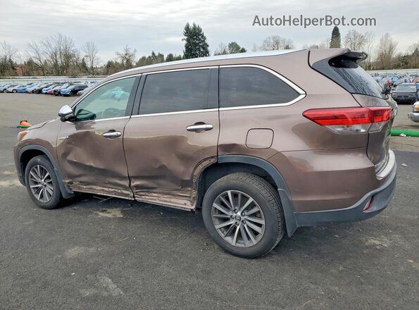 5TDJGRFH5JS045273 2018 TOYOTA HIGHLANDER HYBRID Желто-коричневый 