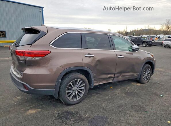 5TDJGRFH5JS045273 2018 TOYOTA HIGHLANDER HYBRID Желто-коричневый 