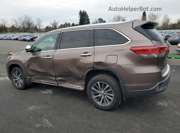 5TDJGRFH5JS045273 2018 TOYOTA HIGHLANDER HYBRID Желто-коричневый 