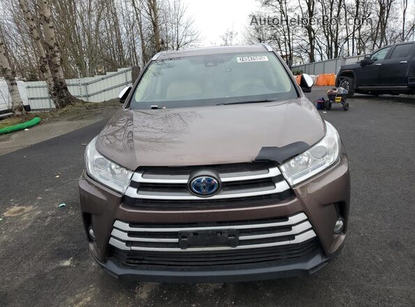 5TDJGRFH5JS045273 2018 TOYOTA HIGHLANDER HYBRID Желто-коричневый 