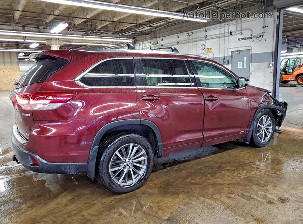 5TDJGRFHXHS032254 2017 TOYOTA HIGHLANDER HYBRID Бордовый 