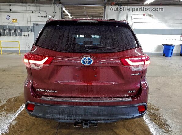 5TDJGRFHXHS032254 2017 TOYOTA HIGHLANDER HYBRID Бордовый 