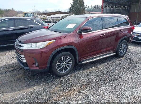 5TDJZRFH2JS908329 2018 TOYOTA LE Burgundy წინა მარცხენა ხედი სამი მეოთხედიდან