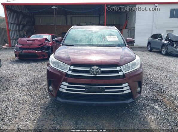 5TDJZRFH2JS908329 2018 TOYOTA LE Burgundy ხელსაწყოთა პანელის ხედი