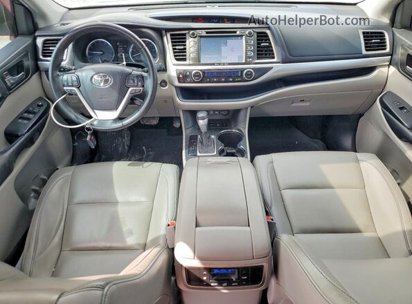 5TDJZRFH3KS957041 2019 TOYOTA HIGHLANDER Gray Vista del salpicadero