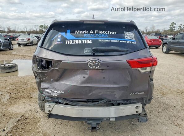 5TDJZRFH3KS957041 2019 TOYOTA HIGHLANDER Gray Vista trasera