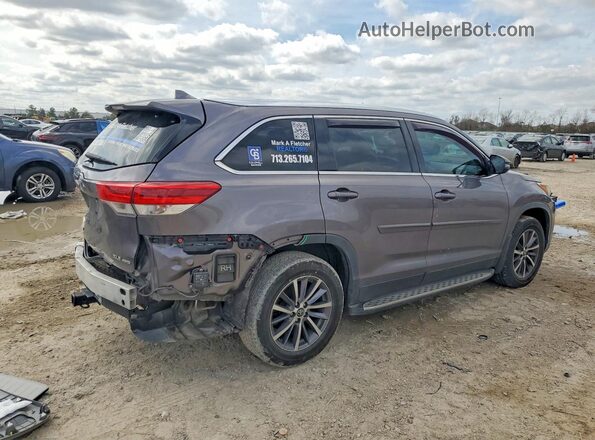 5TDJZRFH3KS957041 2019 TOYOTA HIGHLANDER Gray Trasero derecho