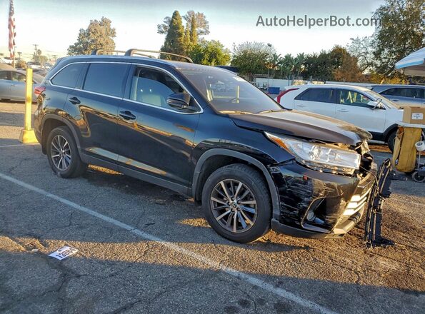 5TDJZRFH8KS718696 2019 TOYOTA HIGHLANDER Black Przód prawy