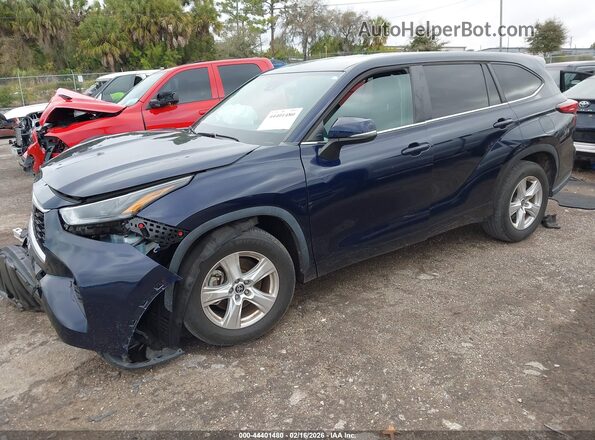 5TDKDRAH1PS042352 2023 TOYOTA LE Dark Blue Առջևի ձախ երեք քառորդ տեսարան