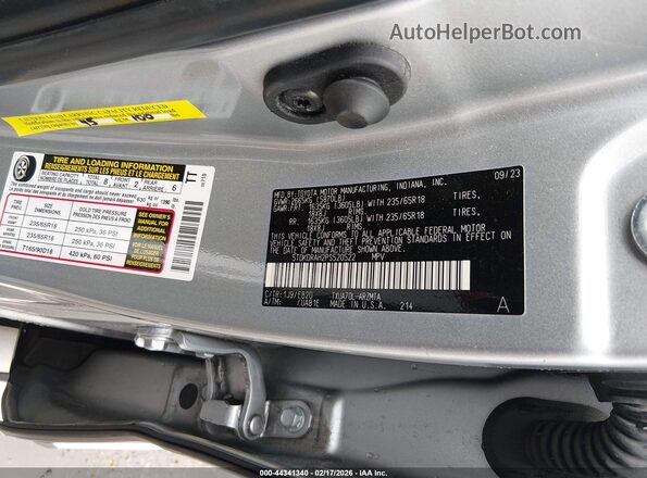 5TDKDRAH2PS520522 2023 TOYOTA LE Silver 