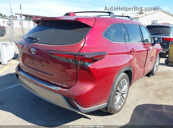 5TDKDRBH4RS548761 2024 TOYOTA HIGHLANDER Red Задня права чверть