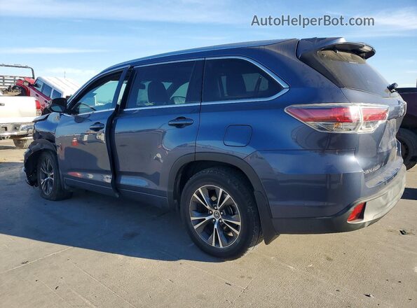 5TDKKRFH2GS148209 2016 TOYOTA HIGHLANDER Blue უკანა მარცხენა