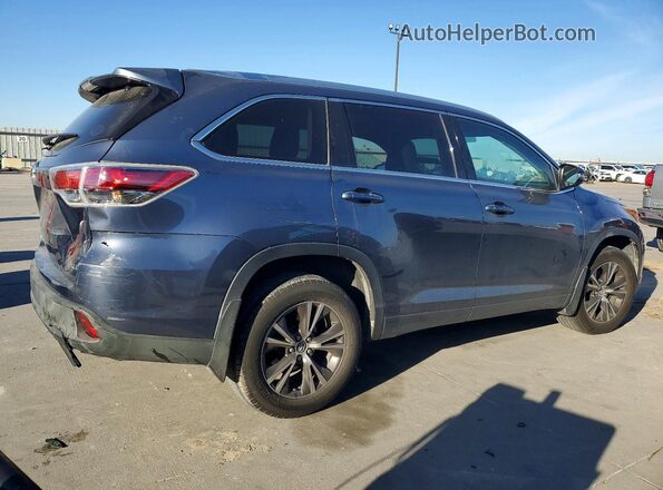 5TDKKRFH2GS148209 2016 TOYOTA HIGHLANDER Blue უკანა მარჯვენა
