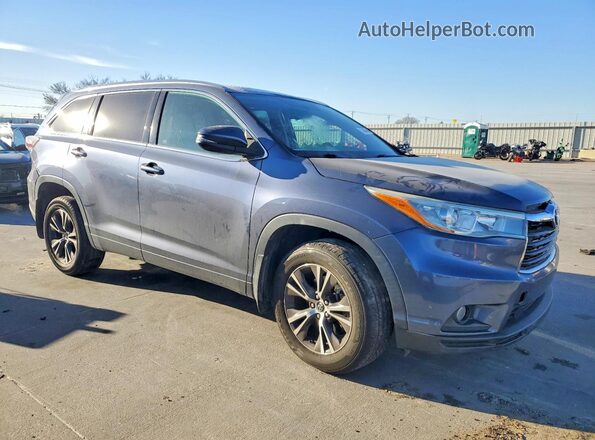 5TDKKRFH2GS148209 2016 TOYOTA HIGHLANDER Blue წინა მარჯვენა