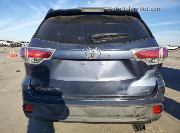 5TDKKRFH2GS148209 2016 TOYOTA HIGHLANDER Blue უკანა ხედი
