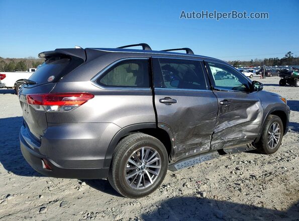 5TDKZRFH9KS343938 2019 TOYOTA HIGHLANDER Gray 