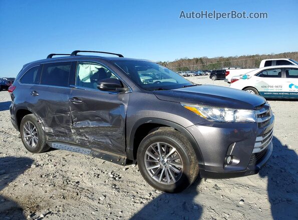 5TDKZRFH9KS343938 2019 TOYOTA HIGHLANDER Gray 