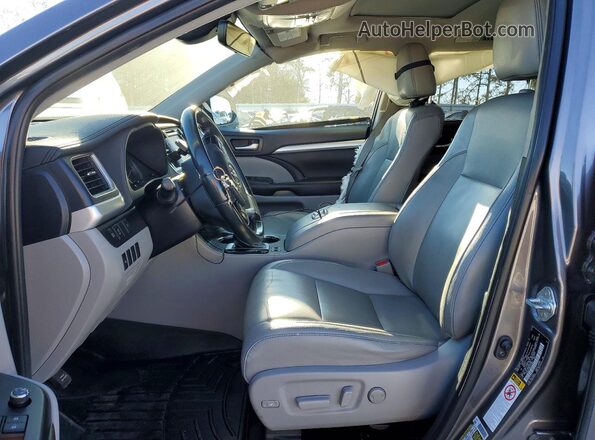 5TDKZRFH9KS343938 2019 TOYOTA HIGHLANDER Gray 