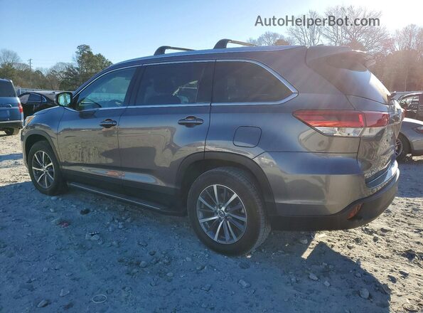 5TDKZRFH9KS343938 2019 TOYOTA HIGHLANDER Gray 