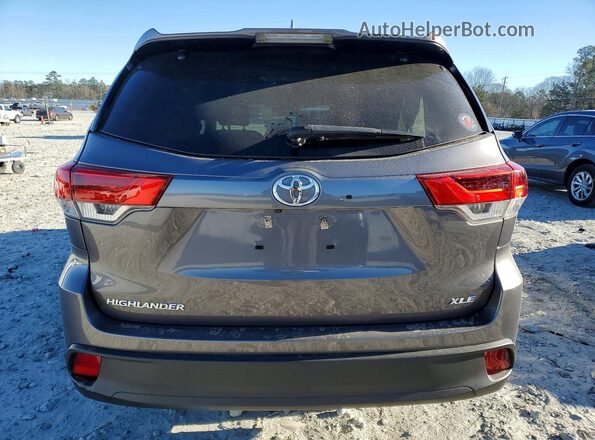 5TDKZRFH9KS343938 2019 TOYOTA HIGHLANDER Gray 