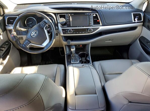 5TDKZRFH9KS343938 2019 TOYOTA HIGHLANDER Gray 